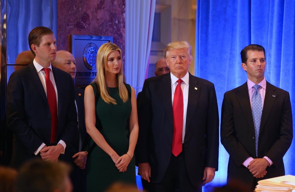 Photo : Eric Trump, Ivanka Trump, Donald Trump Jr à la Conférence de ...