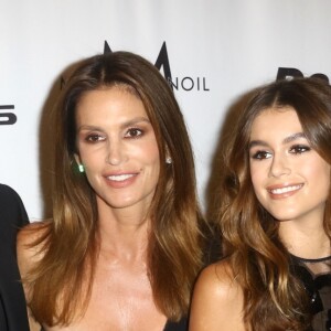 Cindy Crawford avec son mari Rande Gerber et leurs enfants Kaia Jordan Gerber et Presley Walker au The Daily Front Row's 4th Annual Fashion Media Awards au Park Hyatt à New York, le 8 septembre 2016