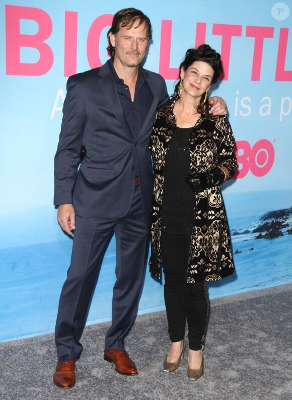 Jeffrey Nordling et sa femme Francia Dimase à la première de la série ‘Big Little Lies' au théâtre Chinois à Hollywood, le 7 février 2017