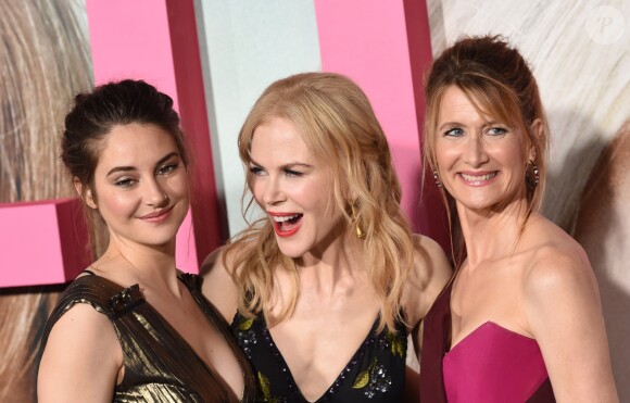 Shailene Woodley, Nicole Kidman et Laura Dern à la première de la série 'Big Little Lies' au théâtre Chinois à Hollywood, le 7 février 2017 © Chris Delmas/Bestimage