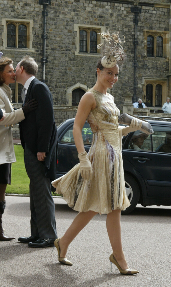 Tara Palmer-Tomkinson au mariage du prince Charles et de Camilla Parker Bowles, à Londres, le 9 avril 2005.