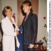 La comtesse Sophie de Wessex et Tara Palmer-Tomkinson lors de l'ouverture d'une salle de gym à Londres en avril 2001.