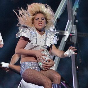 Lady Gaga en concert lors du Super Bowl au stade NRG à Houston, Texas, Etats-Unis, le 5 février 2017.