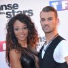 Louisy Joseph et Guillaume Foucault - Photocall de présentation de la nouvelle saison de "Danse avec les Stars 5" au pied de la tour TF1 à Paris, le 10 septembre 2014.