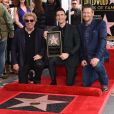 Adam Levine avec Blake Shelton et Sammy Hagar - Adam Levine reçoit son étoile sur le Walk of Fame à Hollywood, le 10 février 2017 © Chris Delmas/Bestimage