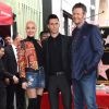 Adam Levine avec Blake Shelton et Gwen Stefani - Adam Levine reçoit son étoile sur le Walk of Fame à Hollywood, le 10 février 2017 © Chris Delmas/Bestimage