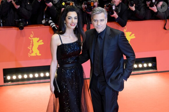 George Clooney et sa femme Amal Alamuddin Clooney - Tapis rouge du film "Hail Caesar!" lors du 66ème Festival International du Film de Berlin, la Berlinale, le 11 février 2016.