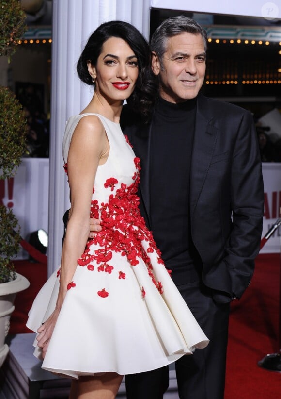 George Clooney et Amal Clooney à Los Angeles, le 1er février 2016.