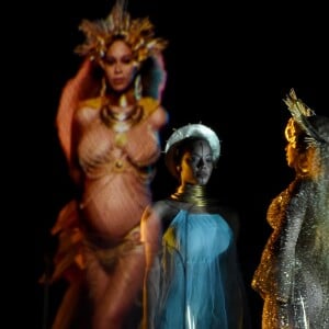 Beyonce lors de la 59e cérémonie des Grammy Awards, au Staples Center de Los Angeles, le 12 février 2017.