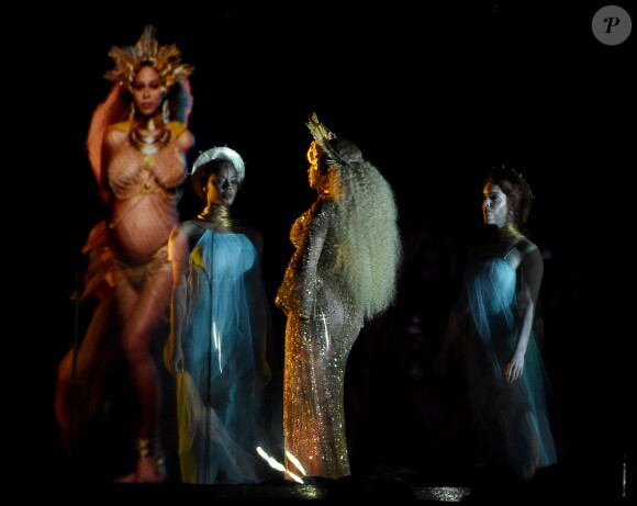 Beyonce lors de la 59e cérémonie des Grammy Awards, au Staples Center de Los Angeles, le 12 février 2017.