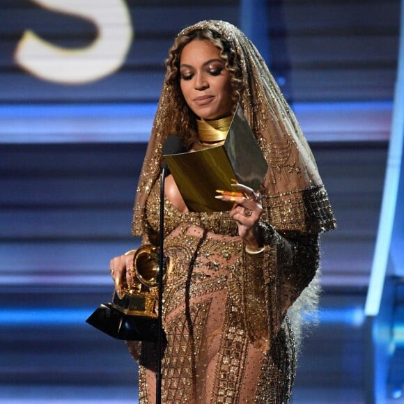 Beyonce lors de la 59e cérémonie des Grammy Awards, au Staples Center de Los Angeles, le 12 février 2017.