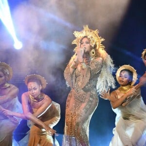 Beyonce lors de la 59e cérémonie des Grammy Awards, au Staples Center de Los Angeles, le 12 février 2017.