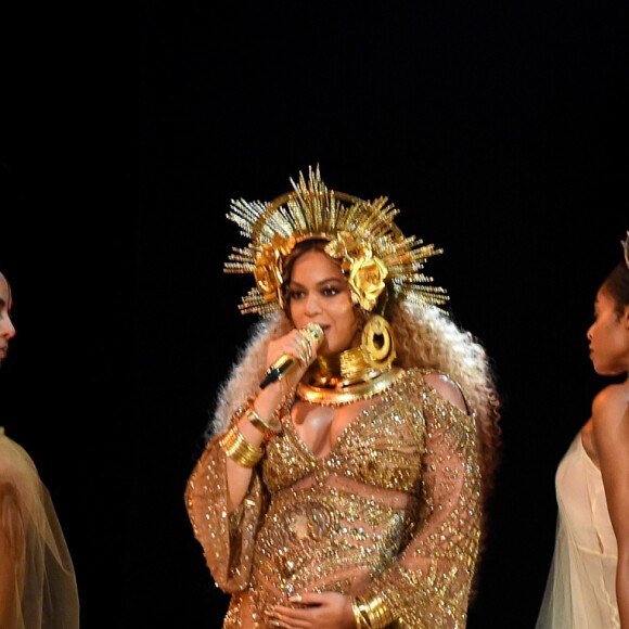 Beyonce lors de la 59e cérémonie des Grammy Awards, au Staples Center de Los Angeles, le 12 février 2017.