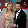 Sam Taylor-Wood et son mari Aaron Taylor-Johnson - Arrivée des people à la cérémonie des British Academy Film Awards (BAFTA) au Royal Albert Hall à Londres, le 12 février 2017.