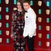 Eddie Redmayne et sa femme Hannah Bagshawe - Arrivée des people à la cérémonie des British Academy Film Awards (BAFTA) au Royal Albert Hall à Londres, le 12 février 2017.