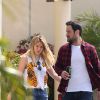 Exclusif - Hilary Duff se balade avec son ex-mari Mike Comrie et leur fils Luca à Malibu le 2 avril 2016.