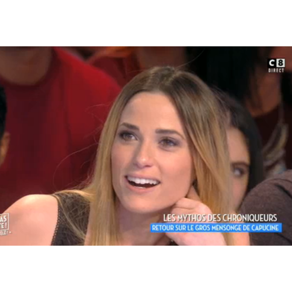 Capucine Anav dans "Touche pas à mon poste", le 15 février 2017 sur C8.