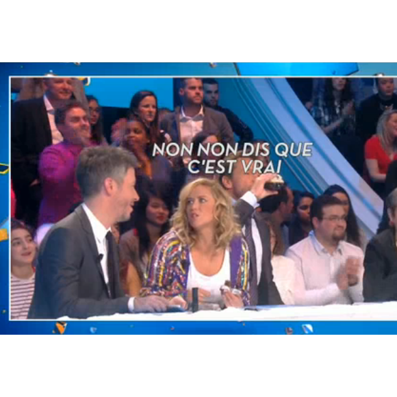 Jean-Luc Lemoine et Enora Malagré dans "Touche pas à mon poste", le 15 février 2017 sur C8.