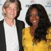 Gilles Verdez et sa compagne Fatou - Soirée de lancement du jeu vidéo "FIFA 2016" au Faust à Paris, le 21 septembre 2015.
