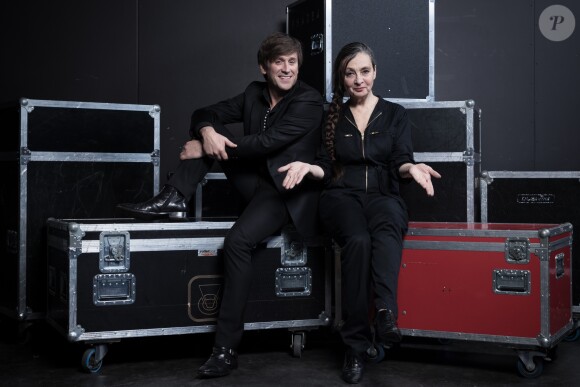 Exclusif - Thomas Dutronc et Catherine Ringer - Studio - Enregistrement de l'émission MerciBrassens dans les studios de La Plaine Saint-Denis le 31 janvier 2017. L'émission sera diffusée sur France 2 le samedi 18 février en prime time. © Cyril Moreau / Bestimage