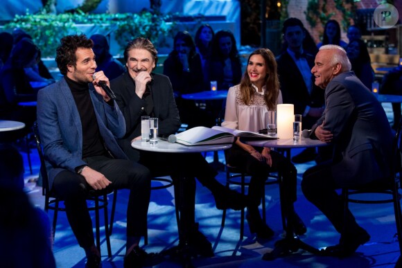 Exclusif - Amir Haddad, Serge Lama, Joyce Jonathan et Michel Fugain - Enregistrement de l'émission MerciBrassens, dans les studios de La Plaine Saint-Denis, qui sera diffusée sur France 2 le samedi 18 février en prime time. Le 31 janvier 2017 © Cyril Moreau / Bestimage