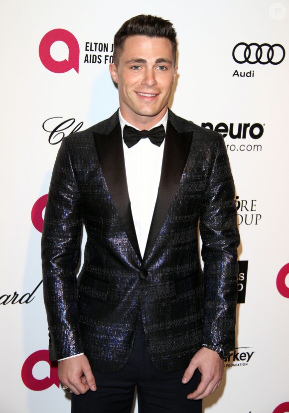 Colton Haynes - Soirée "Elton John AIDS Foundation Oscar Party" 2015 à West Hollywood, le 22 février 2015.