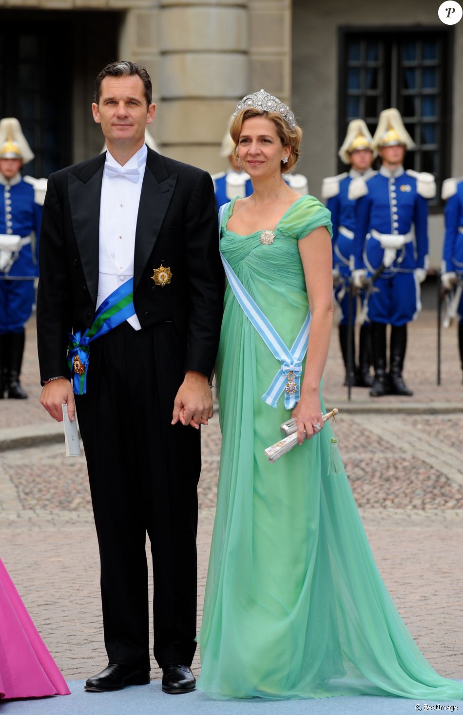  Iñaki Urdangarin et l&#039;infante Cristina d&#039;Espagne au mariage de la princesse Victoria de Suède le 19 juin 2010. 