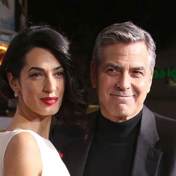 George Clooney et sa femme Amal Clooney - Première du film "Hail, Caesar!" à Westwood le 1er février 2016.