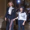 Karlie Kloss et la styliste Bouchra Jarrar - Défilé de mode prêt-à-porter printemps-été 2017 "Lanvin" à Paris. Le 28 septembre 2016 © Olivier Borde / Bestimage