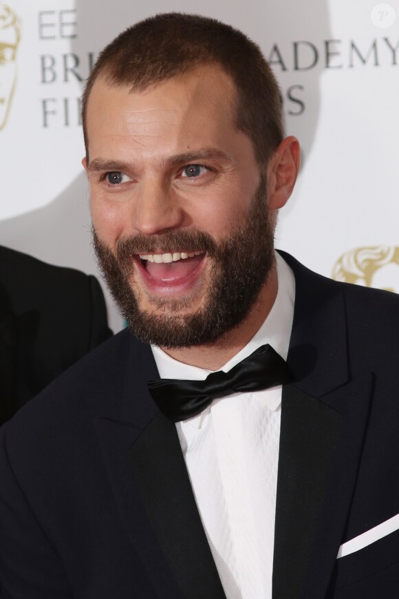 Jamie Dornan lors de la pressroom des BAFTA 2017 (British Academy Film Awards) au Royal Albert Hall à Londres le 12 février 2017.