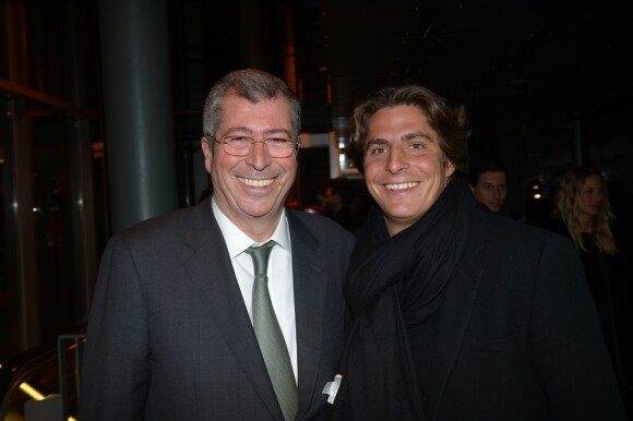 Patrick Balkany et son fils Alexandre Balkany lors de l'avant-première du film " Vive la France " à l' UGC Ciné Cité Bercy à Paris, le 19 février 2013.