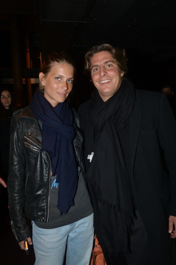 Alexandre Balkany et sa femme Solenne Gallagher lors de l'avant-première du film " Vive la France " à l' UGC Ciné Cité Bercy à Paris, le 19 février 2013