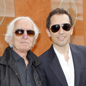 Gad Elmaleh et son père à Roland Garros 2010.