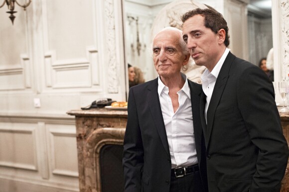 Exclusif - Gad Elmaleh et son père David - Gad Elmaleh triomphe avec son spectacle "Sans Tambour" à l'Opéra Garnier à Paris le 16 mars 2014.