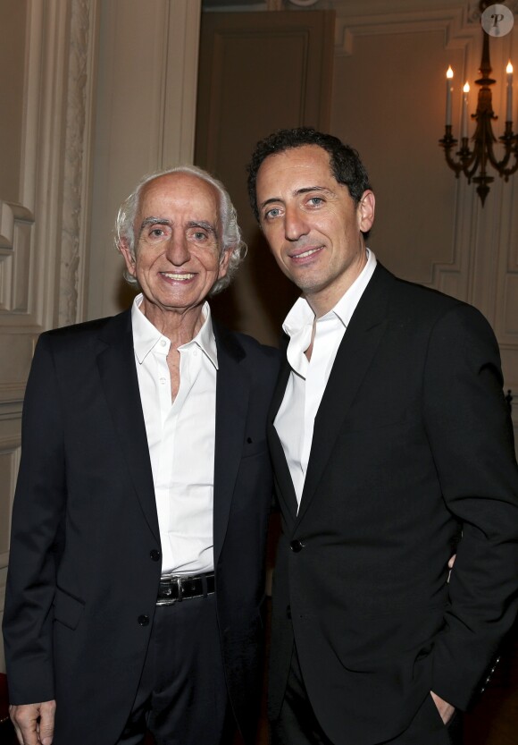 Exclusif - Gad Elmaleh et son père David - Gad Elmaleh triomphe avec son spectacle "Sans Tambour" à l'Opéra Garnier à Paris le 16 mars 2014.