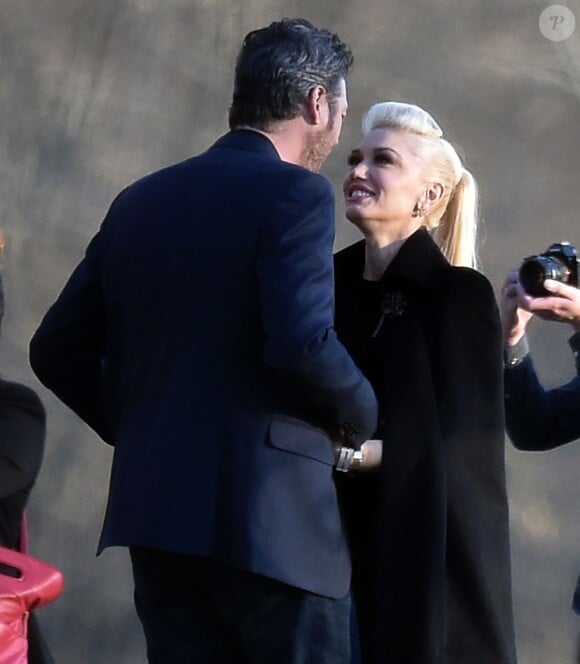 Gwen Stefani et son compagnon Blake Shelton assistent au mariage de RaeLynn (The Voice) et Josh Davis à Franklin dans le Tennessee le 27 février 2016