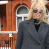 Pamela Anderson se rend à l'ambassade de l'Equateur pour rendre visite à Julian Assange, pour la 7ème fois, à Londres le 23 février 2017