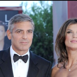 George Clooney et Elisabetta Canalis à la Mostra de Venise le 8 septembre 2009
