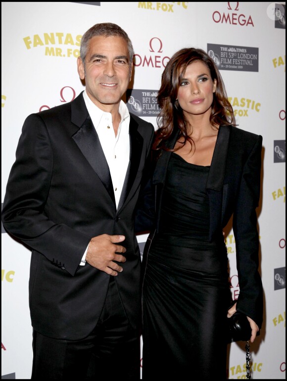 George Clooney et Elisabetta Canalis au Festival du film de Londres le 14 octobre 2009