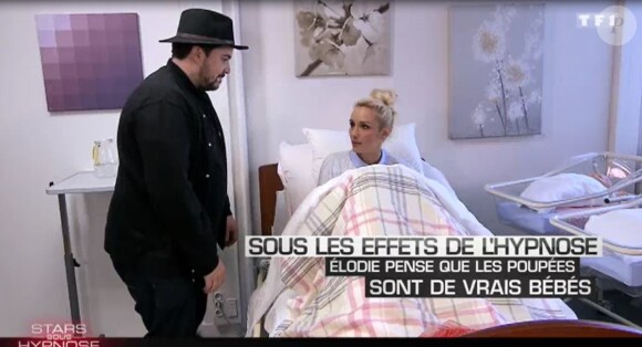 Elodie Gossuin pense avoir eu 8 béébs avec Artus - "Stars sous hypnose", vendredi 24 février 2017, TF1