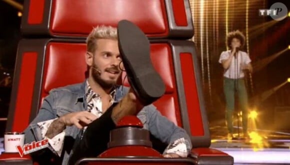 M. Pokora dans "The Voice 6", sur TF1, le samedi 25 février 2017.