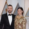 Justin Timberlake et Jessica Biel sur le tapis rouge des Oscars au Dolby Theatre, Los Angeles, le 26 février 2017.