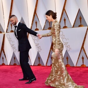 Justin Timberlake et Jessica Biel sur le tapis rouge des Oscars au Dolby Theatre, Los Angeles, le 26 février 2017.