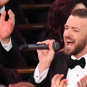 Justin Timberlake fait le show au Dolby Theatre, Los Angeles, le 26 février 2017.