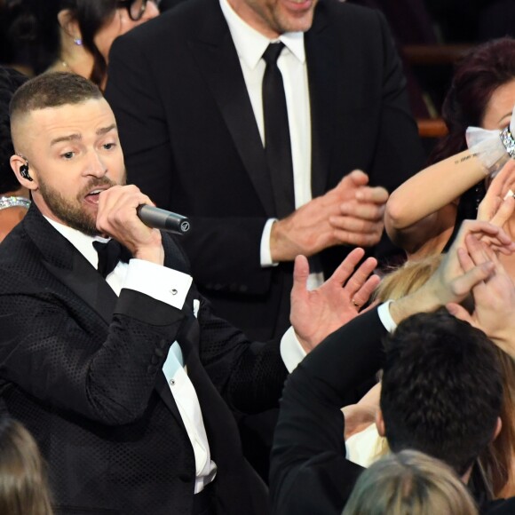 Justin Timberlake fait le show au Dolby Theatre, Los Angeles, le 26 février 2017.