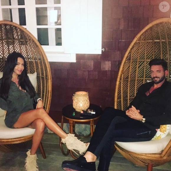 Thomas Vergara et Nabilla à Saint-Barth le 5 février 2017.