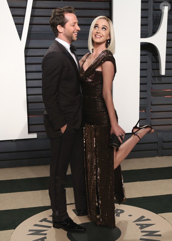 Derek Blasberg et Katy Perry à la soirée Vanity Fair pour les Oscar le 26 février 2017