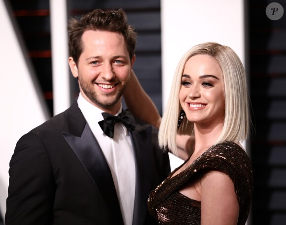 Derek Blasberg et Katy Perry à la soirée Vanity Fair pour les Oscar le 26 février 2017