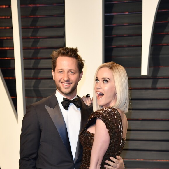 Derek Blasberg et Katy Perry à la soirée Vanity Fair pour les Oscar le 26 février 2017