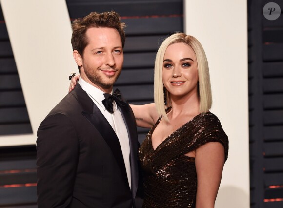 Derek Blasberg et Katy Perry à la soirée Vanity Fair pour les Oscar le 26 février 2017